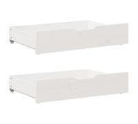 Tiroirs sous le lit 2 pcs blanc 80x55x16 cm bois de pin massif