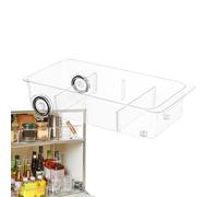 Tiroirs pour réfrigérateur de 1/2 pièces, récipients transparents avec séparateurs, récipients flexibles pour congélateur | Conteneurs à fruits frais de 39 x 19,3 x 9 cm, organiseur avec roulettes de