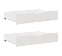 vidaXL Tiroirs sous le lit 2 pcs bois de pin massif blanc 85x55x16 cm