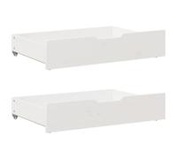 vidaXL Tiroirs sous le lit 2 pcs bois de pin massif blanc 85x55x16 cm