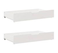 Tiroirs sous le lit 2 pcs blanc 90x55x16 cm bois de pin massif