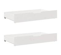 vidaXL Tiroirs sous le lit 2 pcs blanc 95x55x16 cm bois de pin massif