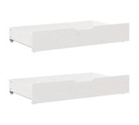 Tiroirs sous le lit 2 pcs blanc 95x55x16 cm bois de pin massif