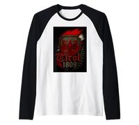 Tirol T-Shirt Aigle tyrolien avec Armoiries et Drapeau pour Homme et Femme Manche Raglan