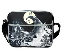 Tirrito GD The Nightmare Before Christmas Jack & Sally Messenger Bag Noir 35 x 29 x 10 cm Homme Garçon Sac messager, Noir , L, Sac à bandoulière