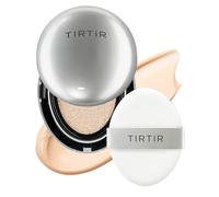 TIRTIR Fond De Teint Mask Fit Aura Silver Cushion, Finition Semi-Brillante, Couverture Naturelle, Hydratant, Léger (Taille Normale 0,63 Oz Liq), Porcelaine Claire 15 °C