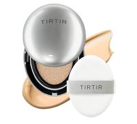 TIRTIR Fond De Teint Mask Fit Aura Silver Cushion, Finition Semi-Brillante, Couverture Naturelle, Hydratant, Léger (Taille Normale, 0,63 Oz Liq.), Latte 24N