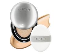 TIRTIR Fond De Teint Mask Fit Aura Silver Cushion, Finition Semi-Brillante, Couverture Naturelle, Hydratant, Léger (Taille Normale 0,63 Fl Oz), Moka 25N