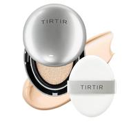 TIRTIR Mask Fit Aura Silver Cushion - Fond de teint pour coussin - Semi-brillant - Couvrance naturelle - Hydratant et léger - Fond de teint au format coussin coréen (N°1