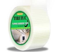 Tiruiya Ruban Pare Vapeur, Bande Adhésif Flexible Haute Performance pour Pare-Vapeur, Freins Vapeur et Membranes de Toiture, Collage Durablement Étanche à L'Air Et Au Vent (5cm x 25m x 1 rouleau)