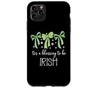Tis a Blessing to be Irish Blessing St Patricks Coquette Bow Coque pour iPhone 11 Pro Max
