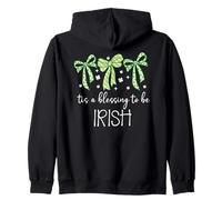 Tis a Blessing to be Irish Blessing St Patricks Coquette Bow Sweat à Capuche