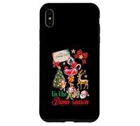 Tis The Damn Season Cocktail de Noël Père Noël Renne Elfe Coque pour iPhone XS Max