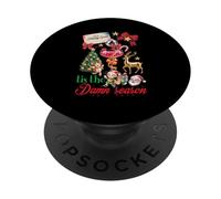Tis The Damn Season Cocktail de Noël Père Noël Renne Elfe PopSockets PopGrip Adhésif