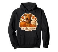 Tis The Season Airedale Terrier Chien Automne Automne Citrouille Mignon Sweat à Capuche