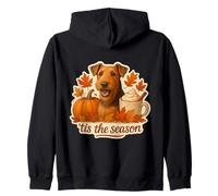 Tis The Season Airedale Terrier Chien Automne Automne Citrouille Mignon Sweat à Capuche