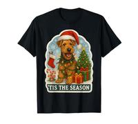 Tis The Season Airedale Terrier Chien Merry Christmas Holiday T-Shirt
