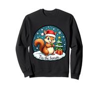 Tis The Season Arbre de Noël en Forme d'écureuil Sweatshirt