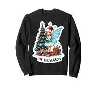 Tis The Season Arbre de Noël Fée Fête Fée Filles Conte de Fées Sweatshirt