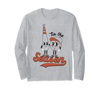 Tis The Season Baseball Game Day Sports Fan Amoureux de Baseball Manche Longue