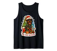 Tis The Season Beauceron Chien Joyeux Noël Vacances Maman Papa Débardeur