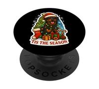 Tis The Season Beauceron Chien Joyeux Noël Vacances Maman Papa PopSockets PopGrip Adhésif