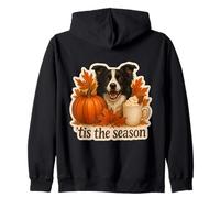 Tis The Season Border Collie Chien Automne Automne Citrouille Épice Sweat à Capuche