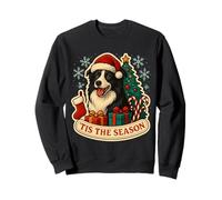 Tis The Season Border Collie Chien Noël Maman Papa Propriétaire Fun Sweatshirt