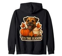 Tis The Season Border Terrier Chien Automne Automne Citrouille Épice Sweat à Capuche
