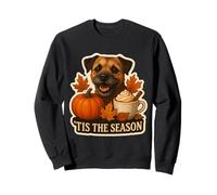 Tis The Season Border Terrier Chien Automne Automne Citrouille Épice Sweatshirt