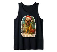 Tis The Season Border Terrier Chien Merry Christmas Mom Dad Débardeur