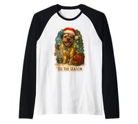 Tis The Season Border Terrier Chien Merry Christmas Mom Dad Manche Raglan