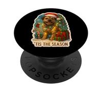 Tis The Season Border Terrier Chien Merry Christmas Mom Dad PopSockets PopGrip Adhésif