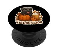 Tis The Season Bouvier des Flandres Chien Automne Automne Citrouille PopSockets PopGrip Adhésif