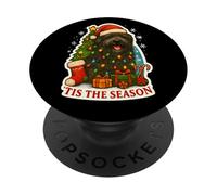 Tis The Season Bouvier des Flandres Chien Joyeux Noël PopSockets PopGrip Adhésif