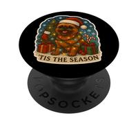 Tis The Season Brussels Griffon Dog Joyeux Noël Maman Papa PopSockets PopGrip Adhésif