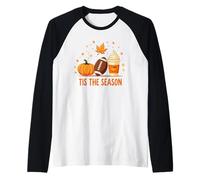 Tis The Season Cadeau pour Homme et Femme Motif Football Manche Raglan