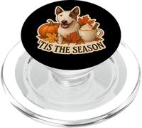 Tis The Season - Chien Bull Terrier Miniature - Feuilles d'automne PopSockets PopGrip pour MagSafe