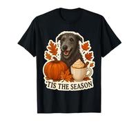 Tis The Season Chien écossais Deerhound Automne Automne Citrouille T-Shirt