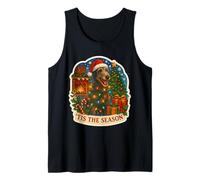 Tis The Season Chien écossais Deerhound Noël Maman Papa Noël Débardeur