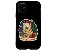 Tis The Season Chien Esquimau américain Merry Christmas Mom Dad Coque pour iPhone 11