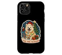 Tis The Season Chien Esquimau américain Merry Christmas Mom Dad Coque pour iPhone 11 Pro