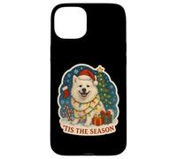 Tis The Season Chien Esquimau américain Merry Christmas Mom Dad Coque pour iPhone 15 Plus