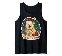 Tis The Season Chien Esquimau américain Merry Christmas Mom Dad Débardeur