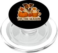 Tis The Season Chien Fox Terrier Automne Automne Citrouille PopSockets PopGrip pour MagSafe