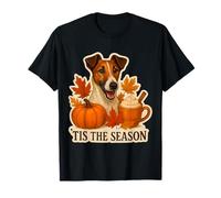 Tis The Season Chien Fox Terrier Automne Automne Citrouille T-Shirt