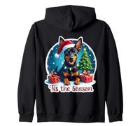 Tis The Season Chien Pinscher Allemand Merry Christmas Mom Dad Sweat à Capuche