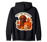 Tis The Season Chien Setter Irlandais Automne Automne Citrouille Épices Sweat à Capuche