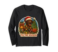 Tis The Season Chien Setter Irlandais Rouge et Blanc Noël Manche Longue