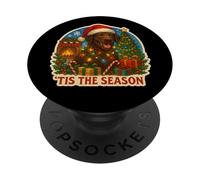Tis The Season Chien Setter Irlandais Rouge et Blanc Noël PopSockets PopGrip Adhésif